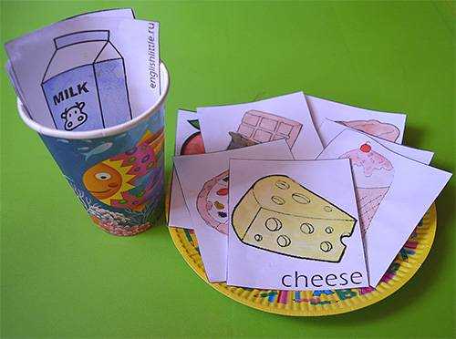 карточки продукты питания для детей на английском